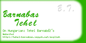 barnabas tehel business card